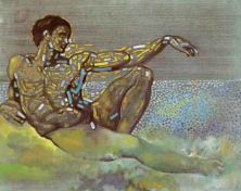 Haga click para ver la imagen ampliada 1982_01_figure inspired by the adam of the ceiling of the sistine chapel 1982.jpg